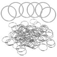 thumbnail image 1 of UPOUART 100pcs Detachable Key Rings Stainless Steel Silver Key Chain Connector for Organizing Keys, 1 of 8