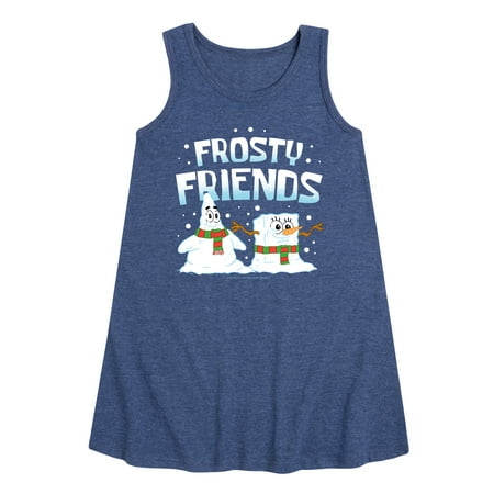 

SpongeBob SquarePants - Frosty Friends - Toddler and Youth Girls A-line Dress