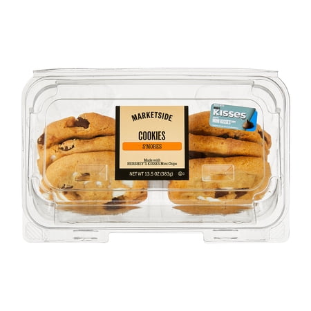 Marketside S'mores Cookies with Mini Hershey's Chocolate Kisses, 13.5 oz, 6 Count