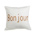 thumbnail image 1 of Bonjour - Blanc Toile Rempli Cushion- Ensemble De 2, 1 of 1