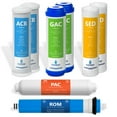 thumbnail image 1 of Express Water &acirc; 1 Year Reverse Osmosis System Replacement Filter Set &acirc; 8 Filters with 50 GPD RO Membrane, Carbon GAC, ACB, P, 1 of 8