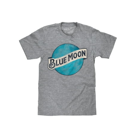 Tee Luv Blue Moon Beer Distressed Logo Big & Tall T-Shirt