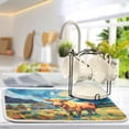 thumbnail image 5 of Cow Mountains Grass Houses Dish Drying Mat Dish Drainer Rack Mats Water Absorbent Non-Slip Easy Clean Heat Resistant for Kitchen Counter, 5 of 8