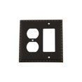 thumbnail image 1 of Nostalgic Warehouse 719696 Egg & Dart Switch Plate with Rocker and Outlet, Timeless Bronze, 1 of 3