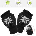 thumbnail image 4 of NMMUED Heated Gloves Convertable Gloves Rechargeable Heated Gloves Cold Weather Gloves Fingerless Gloves Thermal Gloves Flip Top Mittens Black One Size, 4 of 8