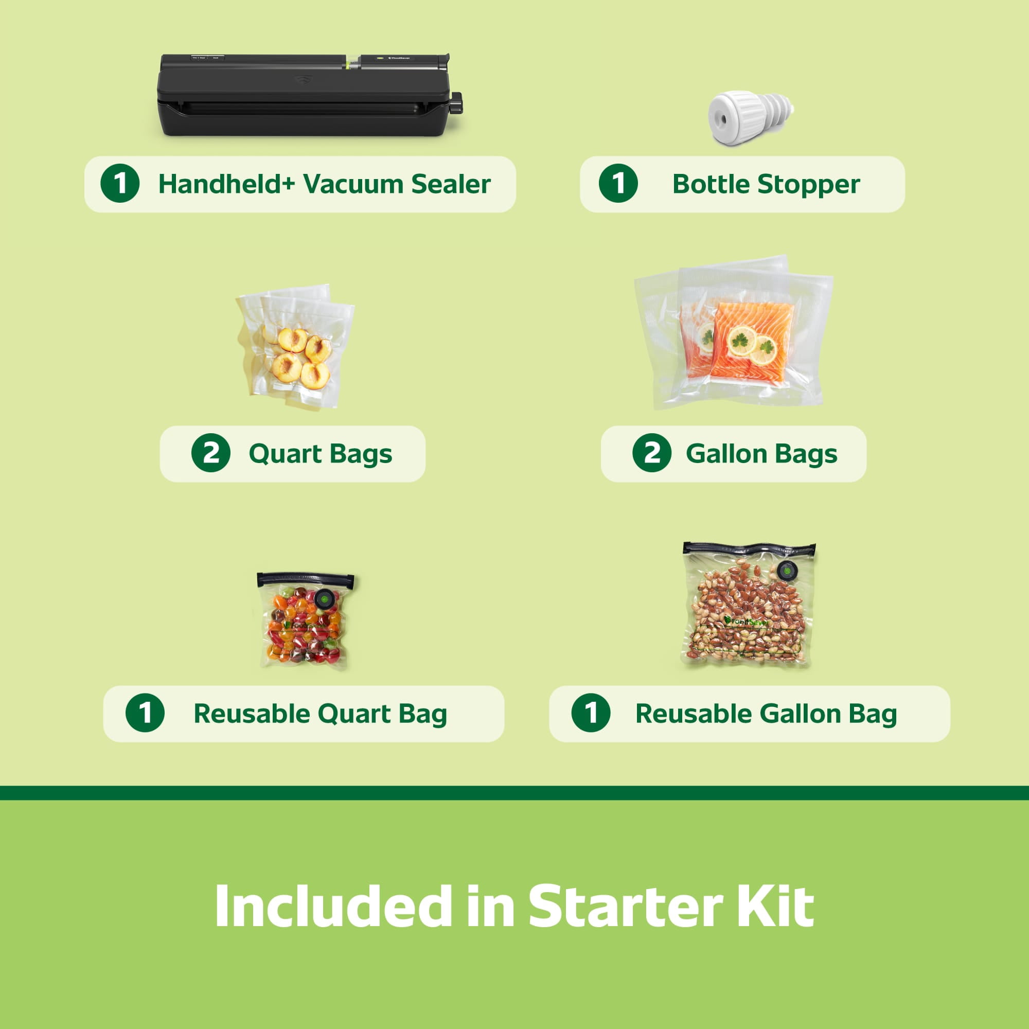 FoodSaver Handheld+ 2-in-1 Vacuum Sealing System (Vacuum Sealers), Handheld and Countertop Vacuum Sealer, Matte Black