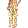 thumbnail image 6 of Logiee Lemon Orange Print Pajama Pants for Men,Men’s Pajama Bottoms,Mens PJ Pants with Pockets & Button Fly-Medium, 6 of 6