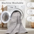 thumbnail image 4 of Washable Rugs 8x10 Area Rugs for Living Room,Modern Abstract Rugs for Bedroom,Large Carpets,Ultra Soft Faux Wool Retro Dining Room Rug,Non Slip&Non-Shedding Low Pile Print Rug- Grey, 4 of 9