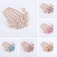 thumbnail image 2 of Hair Comb Long Lasting High-end Shiny Rhinestone Five Teeth Hair Barrette Hair Styling Accessories, 2 of 8