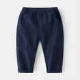 thumbnail image 2 of Akiihool Boys' Pant Boys and Toddler Belted Elastic Waistband with Drawstring Closure Stretch Pants (Navy,4-5 Years), 2 of 3