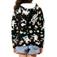 thumbnail image 2 of Xoenoiee Astronaut Earth Spaceship Print Casual Hooded Jacket for Teen Girls Boys Zip Up Hoodie Long Sleeve Sweatshirt with Pocket Kids Youth Fall Outerwear Outfits for 6-7 Years Kids, 2 of 7
