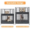 thumbnail image 5 of Homey Pet 43 Inch Whelping Box for Dogs and Puppies, Heavy Duty Metal Wire Puppy Whelping Box for Small and Medium Dogs with Lockable Doors,360° Wheels,Washable Removable Floor Grid, Leak-Proof Tray, 5 of 9