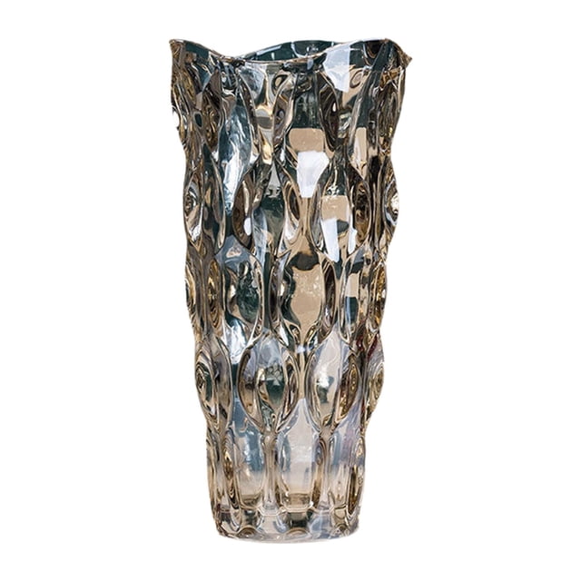 Jarrón de vidrio para exhibir ramo, centro de mesa, regalo de cumpleaños, maceta decorativa, contenedor para arreglos florales para dormitorio Champán