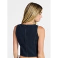 thumbnail image 3 of No Boundaries Cropped Denim Vest, Women’s XXS-XXL, 3 of 5