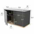 thumbnail image 5 of Inval Kratos 6-Piece Garage Cabinet Set in Dark Gray & Maple, 5 of 7