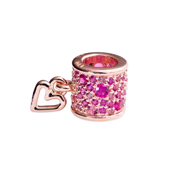 Pandora Pave Freehand Heart Barrel Charm