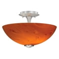 thumbnail image 1 of Vaxcel International C0003 Milano 13 in. Ceiling Light With Honey Ripple - Satin Nickel, 1 of 1