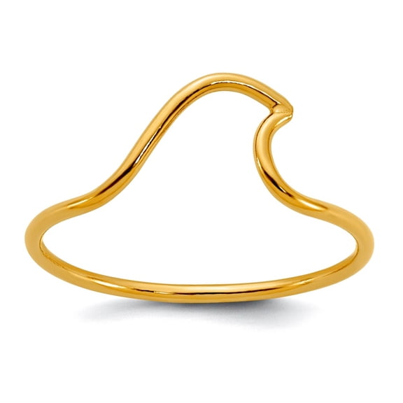 1/20 14k Gold Filled Wave 1.0mm Ring Size 6 Ring for Women - .4 Grams