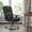 Black Fabric, variant on Emma + Oliver 24/7 400 lb. High Back Black LeatherSoft Ergonomic Office Chair, Lumbar Knob
