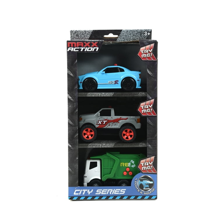 Maxx Action Mini City Vehicles 3-Pack Assortment - Walmart.com