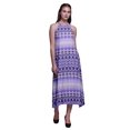 thumbnail image 1 of Bimba Robe Teinture sur Nœuds Décontractée Longue Dos Nu à Col Licou pour Femmes, Robe de Plage Imprimée - Grand, 1 of 6