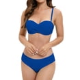 thumbnail image 1 of Women's High Waisted Bikini Two Piece Swimsuit - Vintage Retro Ruched Print Design - Push Up Support with Boyshorts Bottom, 1 of 5