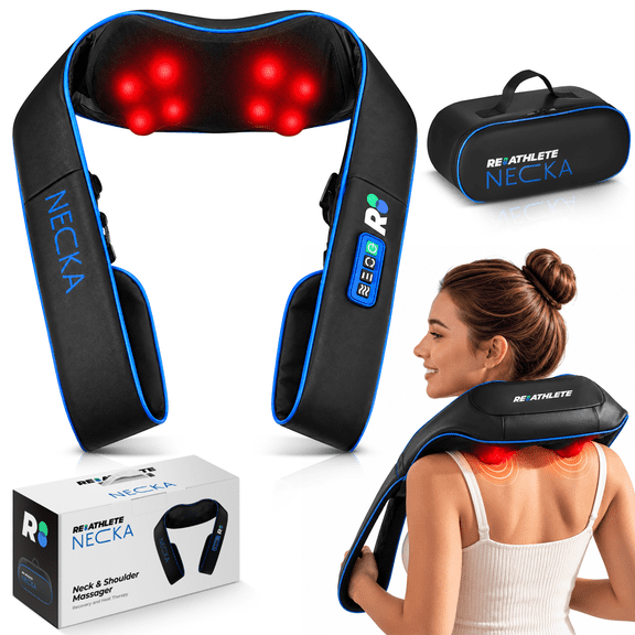 REATHLETE NECKA Electric Shiatsu Back and Neck Massager with Heat for Pain Relief