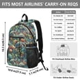 thumbnail image 3 of JIALIOU 14" Laptop Backpack Waterproof Airline Approved Stylish Casual Daypack for Travel Business College Work, Turtle Plants Coral, 3 of 8