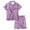 M125 Purple, variant on Tfken Summer Girls Loungewear Sets Lapel Neck Leopard Print Short Sleeve Button Tops With Pocket And Shorts Set Trendy Sleepwear Daily Children Soft Homewear Outfit Purple Size 2-3 Years