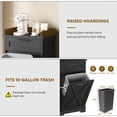 thumbnail image 4 of Uforic Kitchen Buffet Storage Cabinet with Drawer, Trash Storage Cabinet for 10-gal Trash Can, Black, 4 of 6