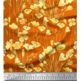 thumbnail image 1 of Soimoi Viscose Chiffon Fabric Buttercup Floral Decor Fabric Printed Yard 42 Inch Wide, 1 of 1