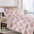 thumbnail image 2 of Laura Ashley Coral Coast Twin Quilt Set in Coral, 2 of 12