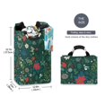 thumbnail image 2 of Yayeee Freestanding Laundry Hamper with Handle Collapsible Large Storage Basket for Clothes, Green Christmas Forest, 2 of 7