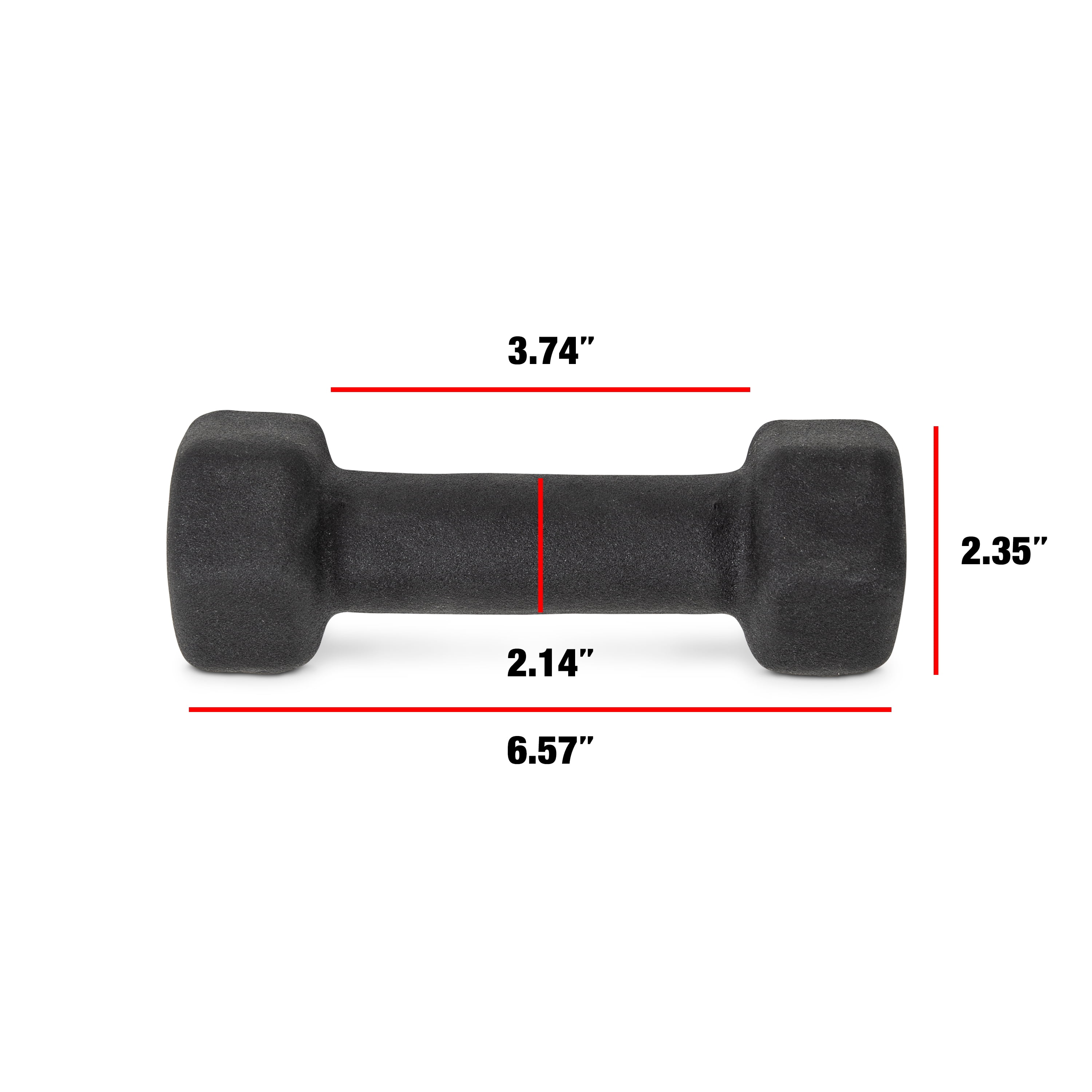 CAP Barbell, 3lb Black Neoprene Dumbbell, Single
