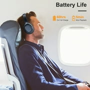 سماعات الرأس النشطة لإلغاء الضوضاء ankbit e700 مع ldac ، سماعة بلوتوث لاسلكية 60 ساعة