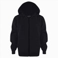 thumbnail image 2 of TOWED22 Girls Hoodie Sweatshirt Full Zip Up Casual Solid Long Sleeve Jacket Kids Lightweight Outwear with Pockets,Black,9-10 Y, 2 of 4