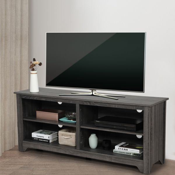 ANGGREK Stand TV with 4 Storage Shelves for TVs up to 65
