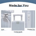 thumbnail image 6 of Luggage Sets 2 Piece Aluminium Frame PC ABS Hardside with Spinner Wheels PC+ABS Suitcase with TSA Lock 20 28 inch Carry on Luggage Silver, 6 of 9