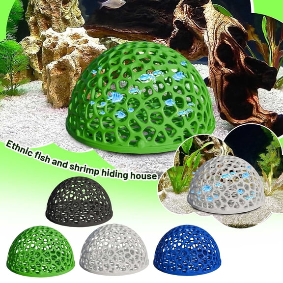 Shrimp Hides for Aquarium, 1-Piece Fish Tank Accessories Set, Aquarium Cave Hideout for Breeding and Shelter, Decorative Fish Tank Decorations