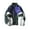 Green, variant on Men Jacket Color Block Hip Hop Zipper Autumn Letters Turndown Collar Coat Windbreaker Streetwear