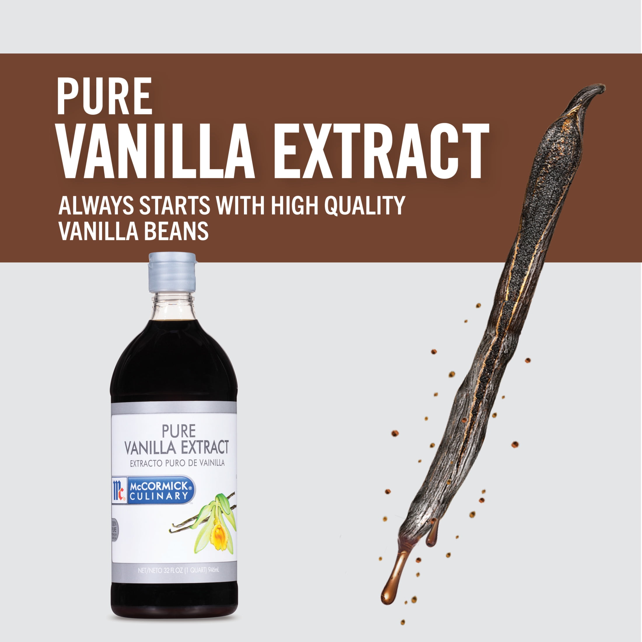 McCormick Culinary Kosher Pure Vanilla Extract, 32.0 fl oz Bottle