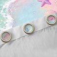 thumbnail image 4 of Manfei Blue Ocean Waves Kitchen Curtains,Pink Sand Black Out Curtains Pack of 2 (42x63 Each), 4 of 7