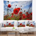 DESIGN ART Designart 'Bright Red Poppy Flowers Photo' Flower Wall