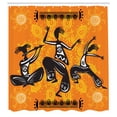 thumbnail image 3 of Ambesonne Orange Shower Curtain, Dancer Themed Warm Colors, 69"Wx84"L, Orange and Black, 3 of 5