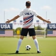thumbnail image 6 of 2026 Soccer Cup Retro Jersey for Men, Round Neck Short Sleeve Pullover with National Flag & Player Graphic Print for Fan Gathering & Streetwear White XXXL, 6 of 7
