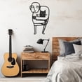 thumbnail image 3 of LaModaHome Exclusive Minimalist Boy And Cat Metal Wall Art – Durable & Artistic Metal Wall Art for Home and Office Decor, Perfect for Any Interior Design Aesthetic, 3 of 5