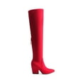 thumbnail image 2 of Dream Pairs Women's Thigh-High Pointed-Toe Boots Tall Chunky Block Heel Fall Fashion Sexy Style, 2 of 8