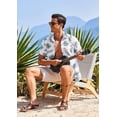 thumbnail image 4 of COOFANDY Men's Hawaiian Shirts Short Sleeve Tropical Shirts Summer Beach Clothes for Men, 4 of 6