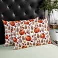 thumbnail image 4 of Fall Pumpkin Throw Pillow Cover 24 x 36 Inch Decorative Pillow Cover Thanksgiving Orange Maple Leaves Country Lumbar Pillowcase Seasonal Rectangle Cushion Case for Couch Sofa Bed Living Room, 4 of 7