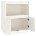 thumbnail image 3 of vidaXL Sideboard White 60x34x75 cm Solid Wood Pine, 3 of 5